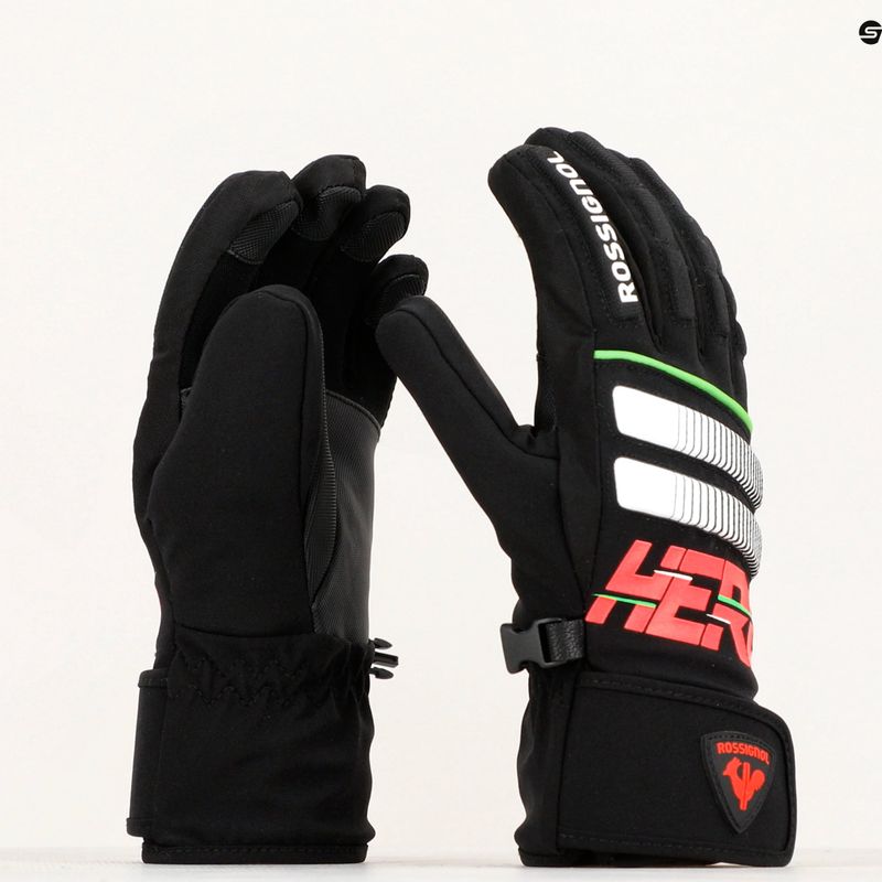 Rossignol Jr Hero Impr G vaikiškos slidinėjimo pirštinės juodos spalvos 3