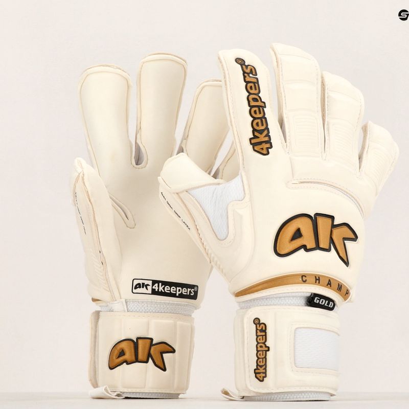 Vartininko pirštinės 4Keepers Champ Gold VI baltos 5