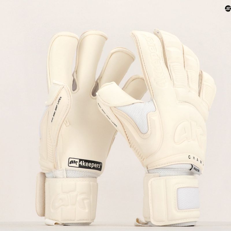 Vartininko pirštinės 4Keepers Champ Gold White baltos 5