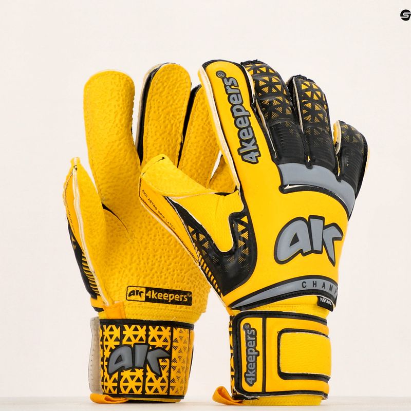 Vartininko pirštinės 4Keepers Champ Astro VI geltonos/pilkos 5