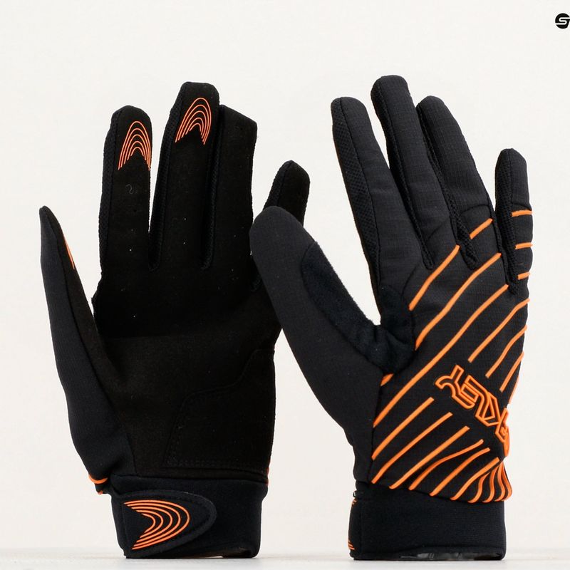 Oakley Drop In Mtb Glove 2.0 vyriškos dviratininkų pirštinės juodai oranžinės spalvos FOS901323 3