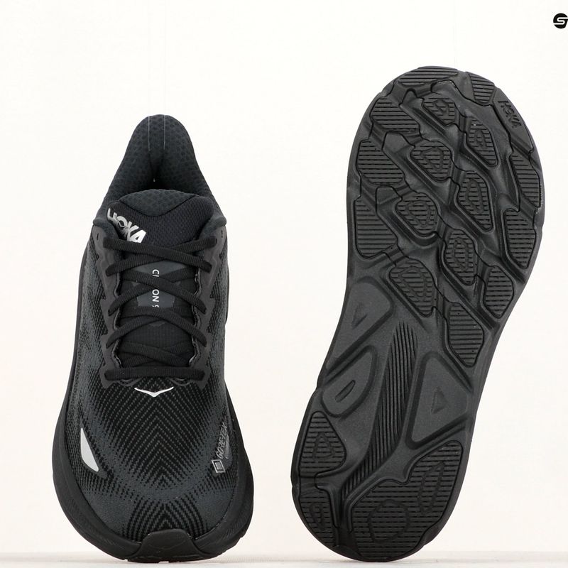 Vyriški bėgimo bateliai HOKA Clifton 9 GTX black/black 8