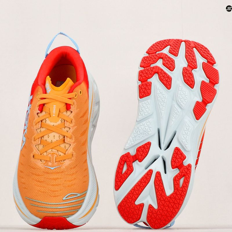 HOKA Bondi X fiesta/amber yellow vyriški bėgimo bateliai 11
