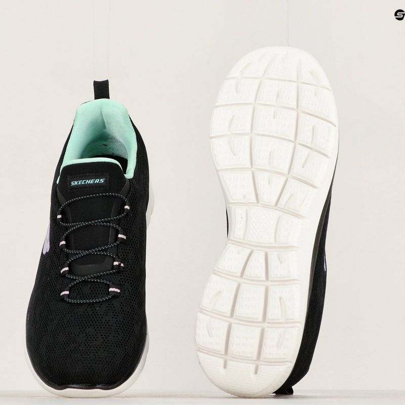 Moteriški treniruočių bateliai SKECHERS Summits Leopard Spot black/aqua 10