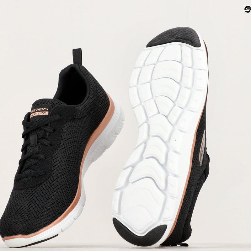 Moteriški treniruočių bateliai SKECHERS Flex Appeal 4.0 Brilliant View black/rose gold 9