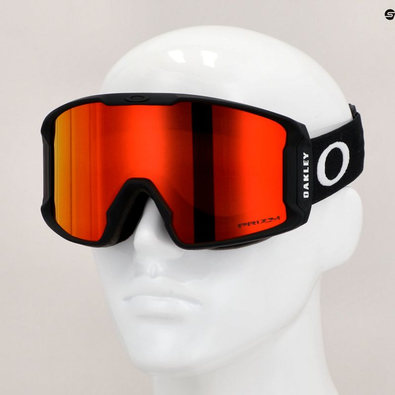 Oakley Line Miner matinės juodos/prizm sniego degiklio iridžio spalvos slidinėjimo akiniai OO7093-04 10