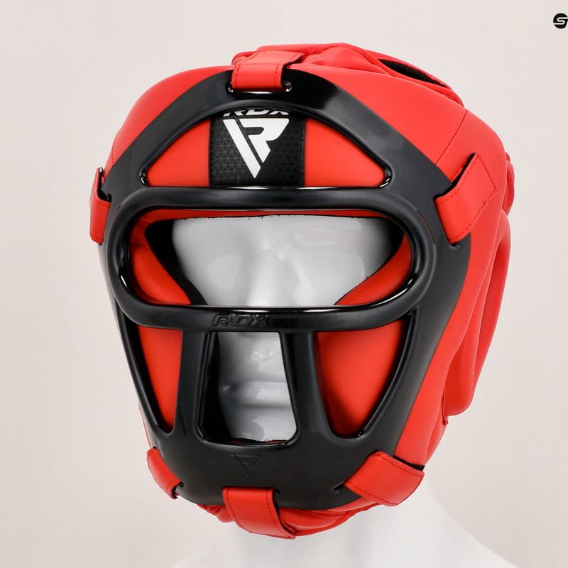 Bokso šalmas RDX Guard Grill T1 red 10