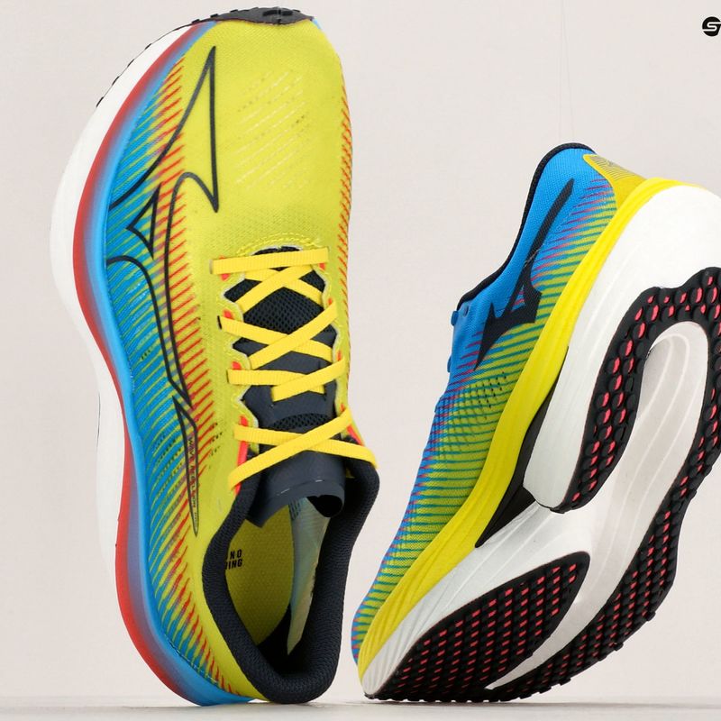 Vyriški bėgimo bateliai Mizuno Wave Rebellion Pro bolt2neon/ombre blue/jet blue 8