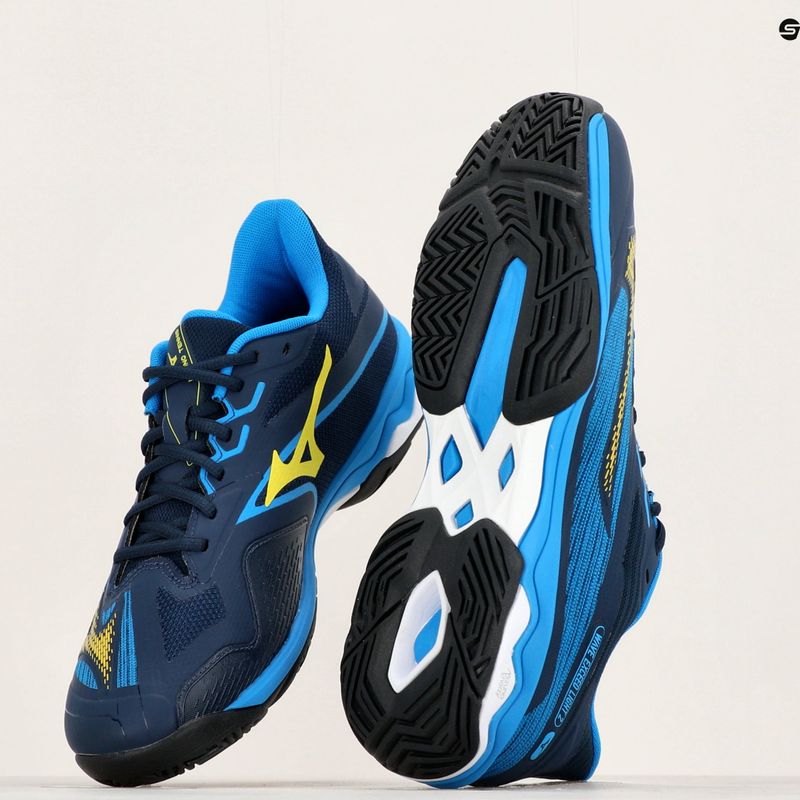 Vyriški teniso bateliai Mizuno Wave Exceed Light 2 AC dress blues/bolt2 neon/clolsonne 14