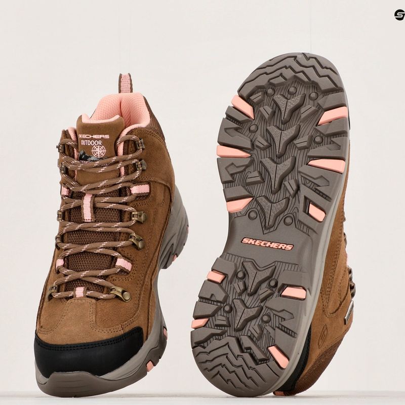 Moteriški trekingo batai SKECHERS Trego Alpine Trail brown/natural 14