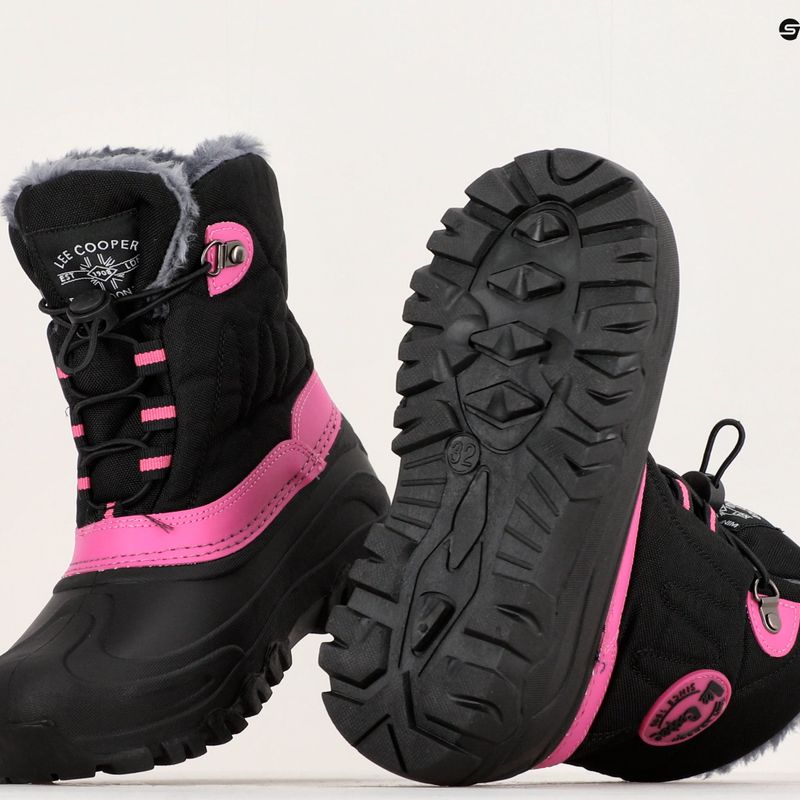 Lee Cooper vaikiški sniego batai LCJ-21-44-0523 juodi/fuksijos spalvos 10