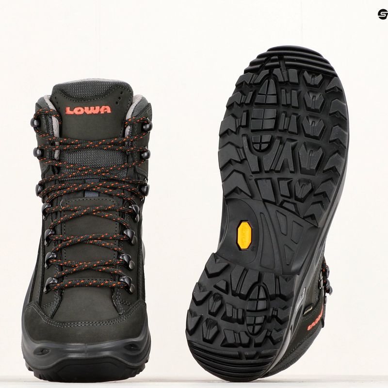 LOWA Renegade GTX Mid antracito/mandarino batai 10