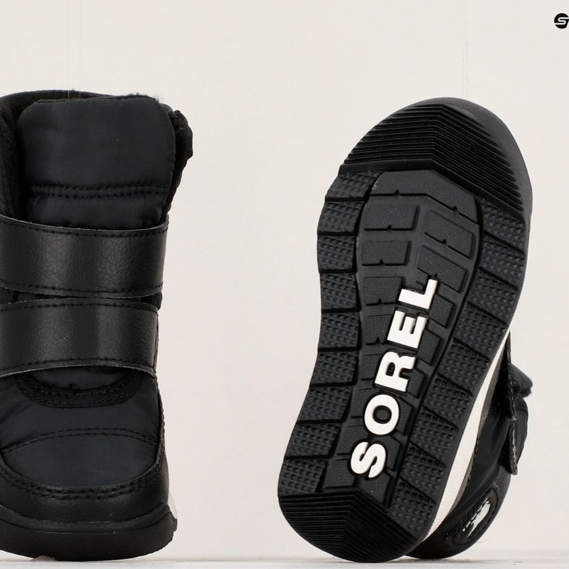 Vaikiški sniego batai Sorel Whitney II Strap WP black/sea salt 16