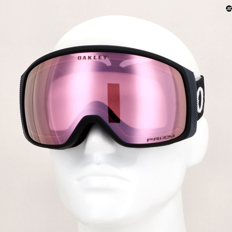 Oakley Flight Tracker matiniai juodi/prizm snow hi pink slidinėjimo akiniai 10