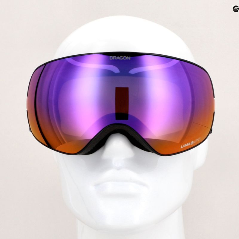DRAGON X2S black pearl/lumalens purple ion/amber slidinėjimo akiniai 9