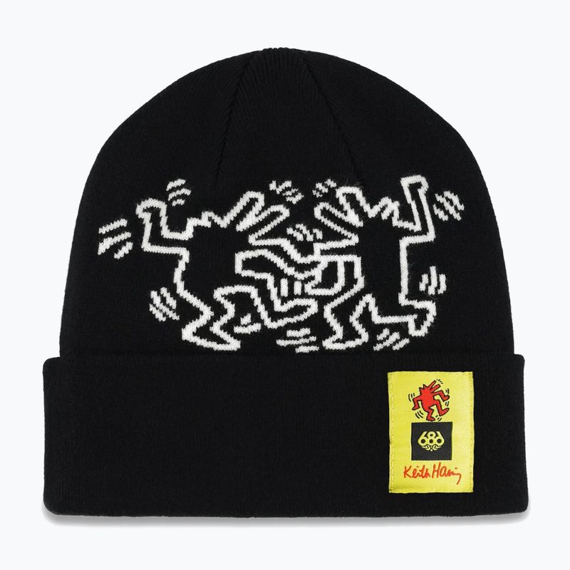 Vyriška žieminė kepurė 686 Keith Haring keith haring black