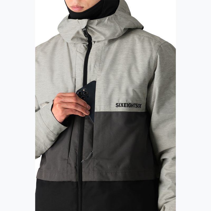 Vyriška snieglenčių striukė 686 Smarty 3-in-1 Form white heather colorblock 6