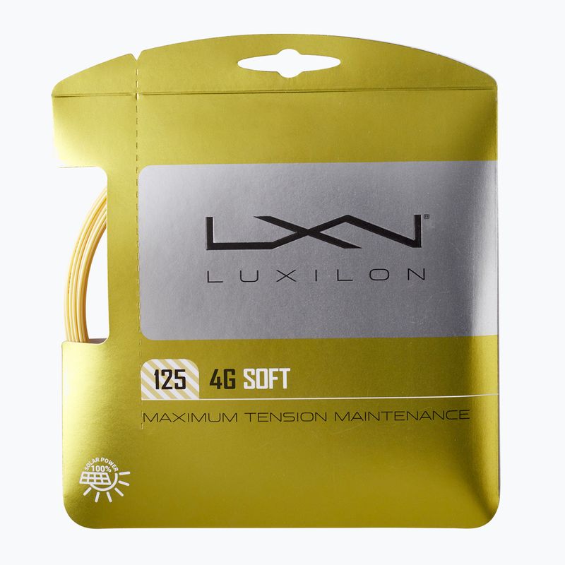 Teniso stygos Luxilon 4G Soft 125 12,2 m gold
