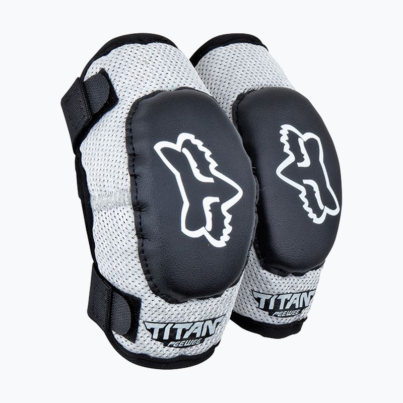 Vaikiškos dviračių alkūnių apsaugos Fox Racing Peewee Titan Youth Elbow Jr black/silver