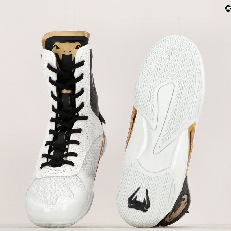 Bokso bateliai Venum Elite Boxing white/black/gold 8