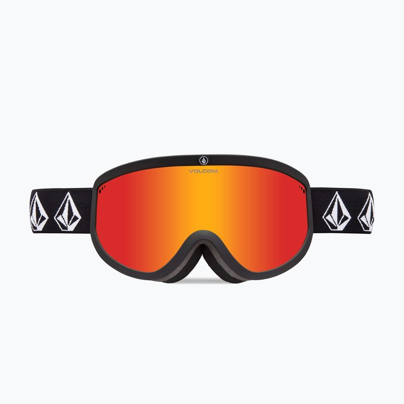 Slidinėjimo akiniai Volcom Footprints matte black stone/red chrome/yellow 2