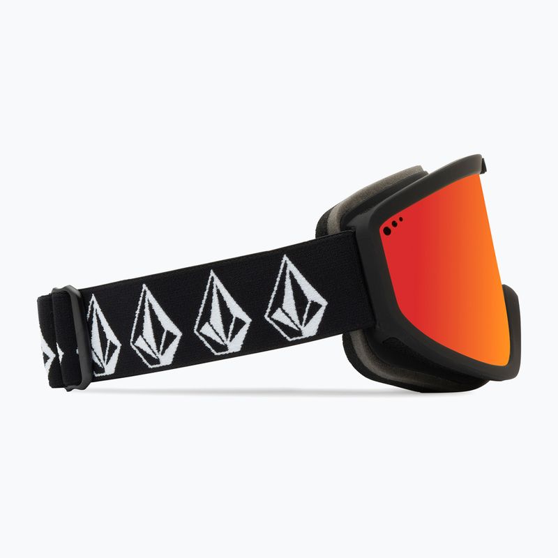 Slidinėjimo akiniai Volcom Footprints matte black stone/red chrome/yellow 4