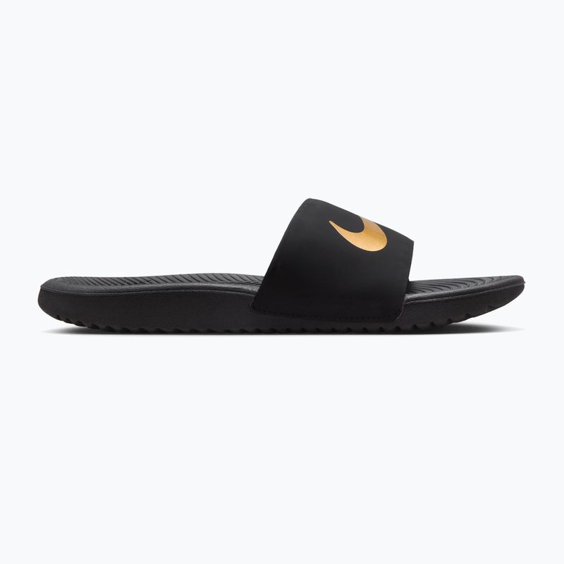 Vaikiškos šlepetės Nike Kawa black/metallic gold