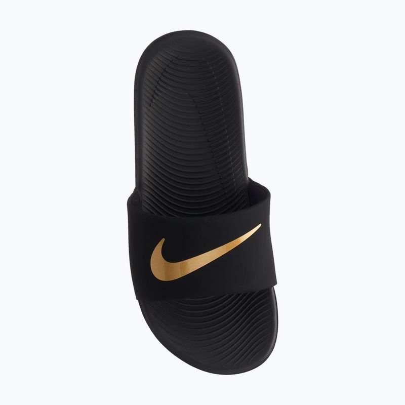 Vaikiškos šlepetės Nike Kawa black/metallic gold 4