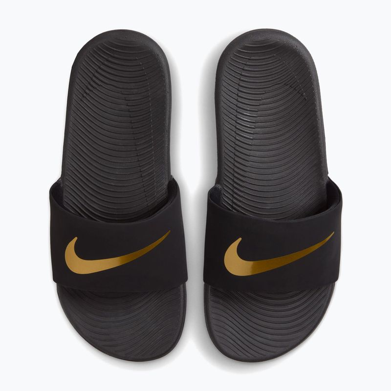 Vaikiškos šlepetės Nike Kawa black/metallic gold 5