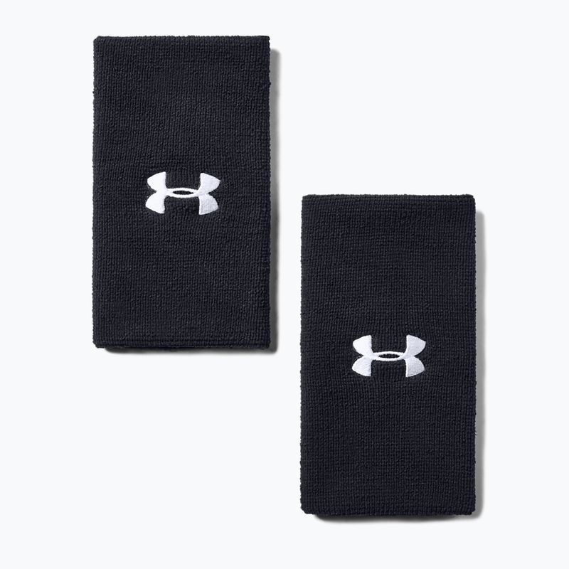 Apyrankės Under Armour 6'' Performance Wristband 2 vnt. black/white