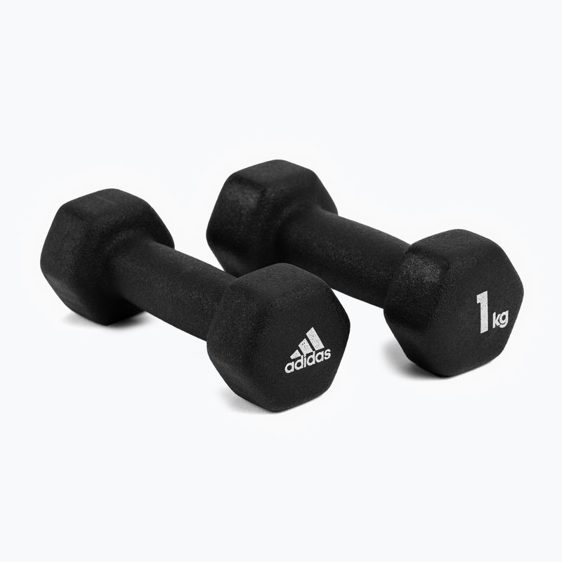 adidas hanteliai 2x1 kg juodi ADWT-10001