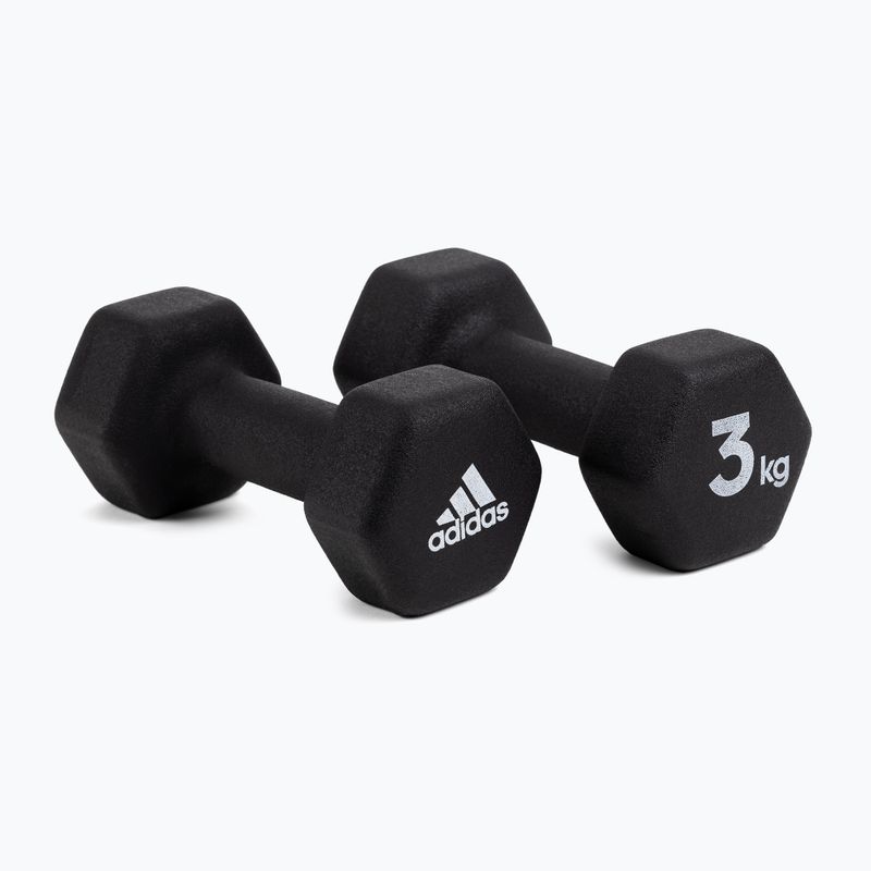 adidas hanteliai 2x3 kg juodi ADWT-10003