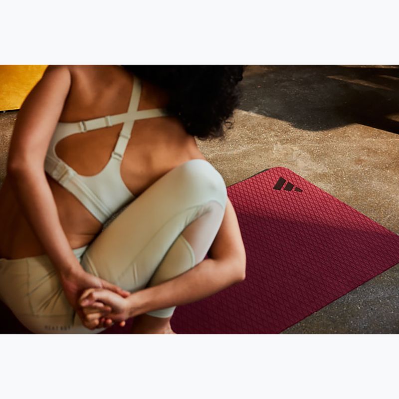 Fitneso kilimėlis adidas Yoga 6 mm collegiate burgundy 11