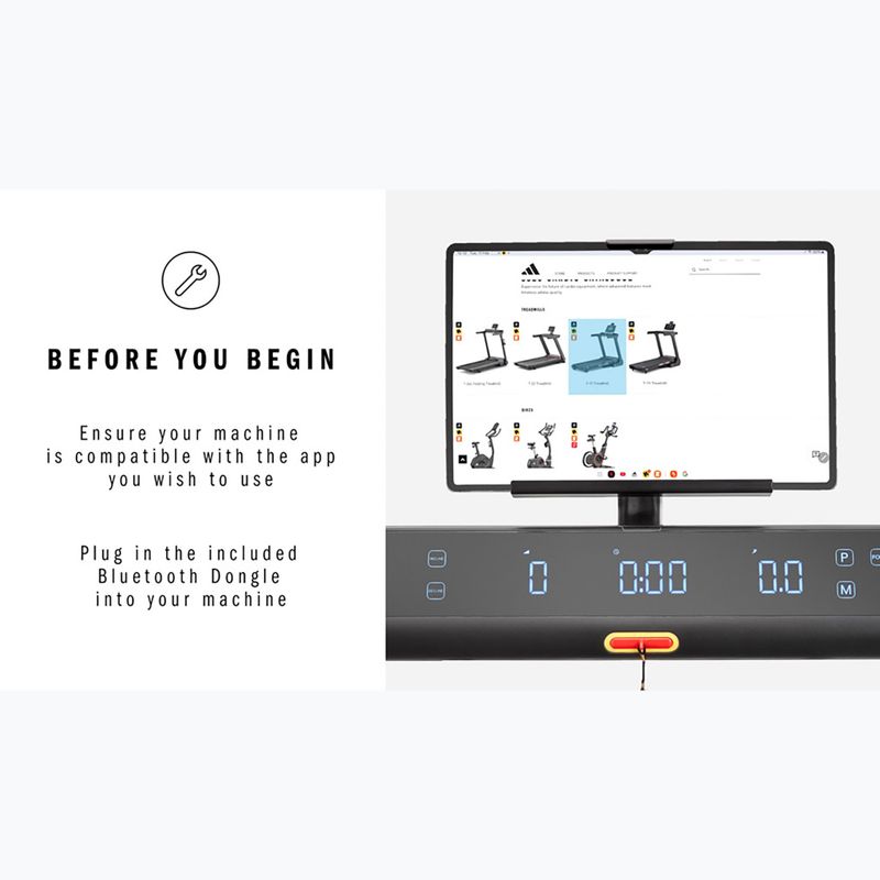 Elektrinis bėgimo takelis adidas T-1 Folding Treadmill black 15