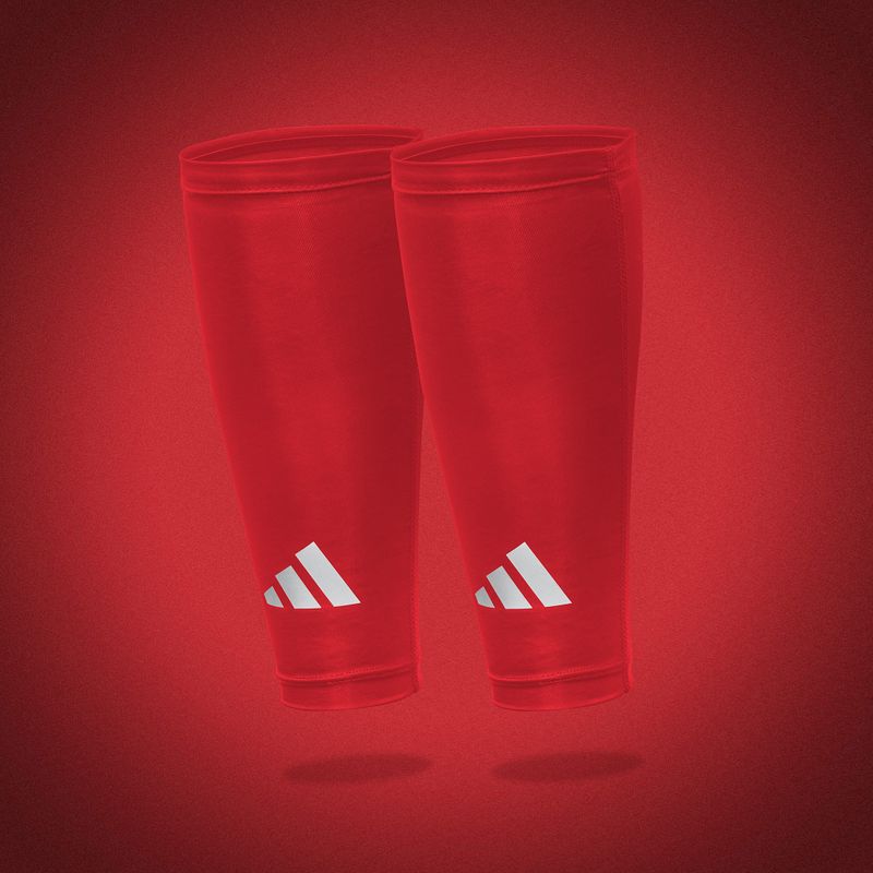 Kompresinės blauzdų juostos adidas Climacool Compression Calf Sleeves true red 6