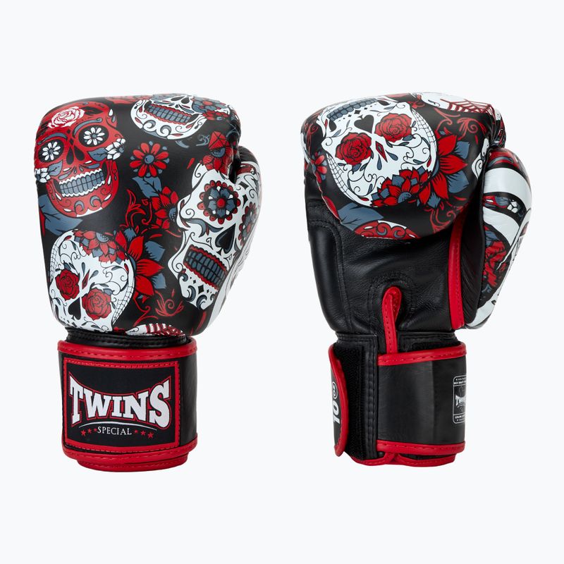 Bokso pirštinės Twins Special Fancy FBGVL3-53 Skull red/black 3