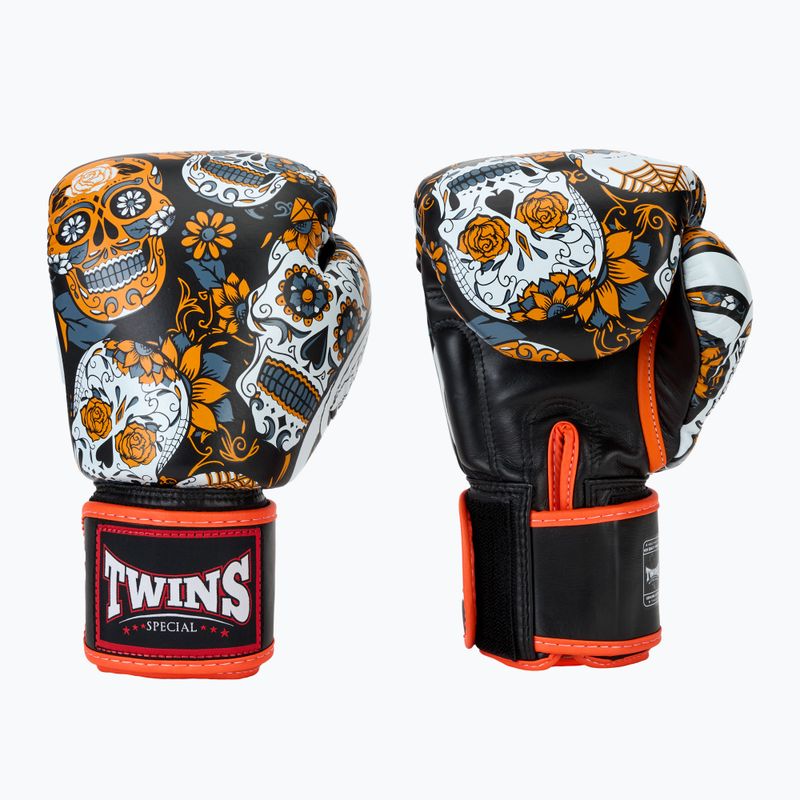 Bokso pirštinės Twins Special Fancy FBGVL3-53 Skull orange/black 3