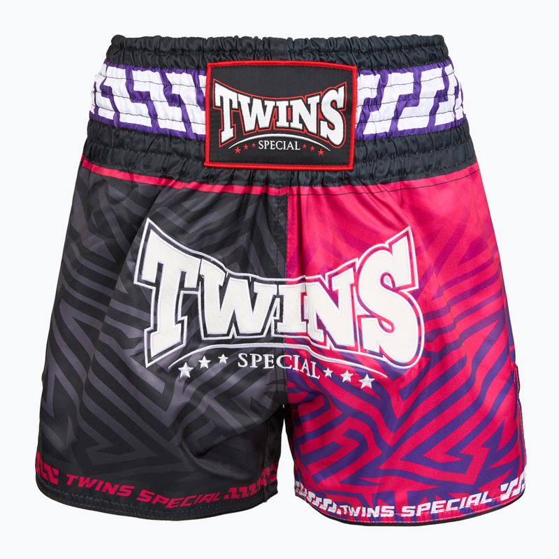 Treniruočių šortai Twins Special Muay Thai Twins Maze brown/pink/blue/white