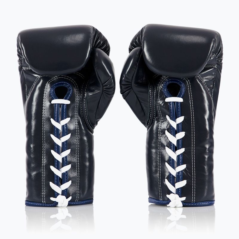 Bokso pirštinės Fairtex Pro Competition Locked Thumb Leather blue 2