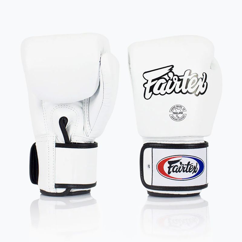 Bokso pirštinės Fairtex Universal "Tight-Fit" Design white