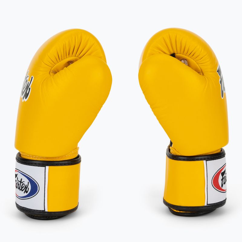 Bokso pirštinės Fairtex Universal "Tight-Fit" Design yellow 4