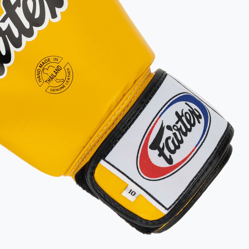 Bokso pirštinės Fairtex Universal "Tight-Fit" Design yellow 6