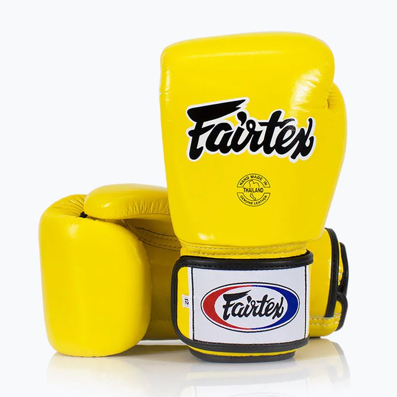 Bokso pirštinės Fairtex Universal "Tight-Fit" Design yellow 2