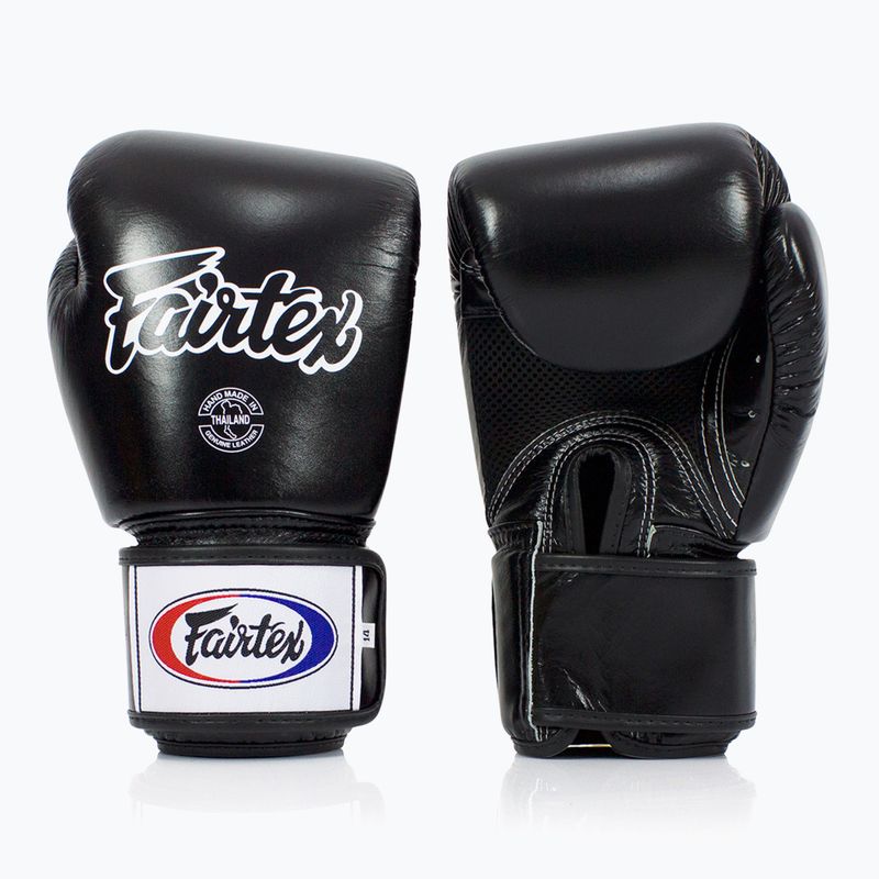"Fairtex Universal" kvėpuojančios juodos bokso pirštinės