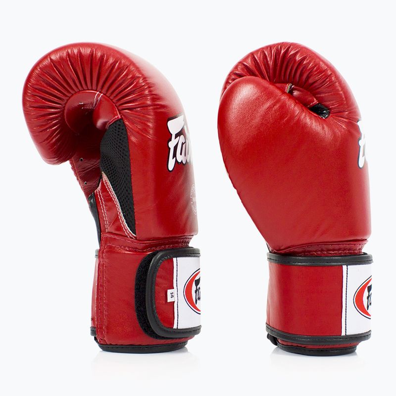 "Fairtex Universal" kvėpuojančios raudonos bokso pirštinės 3