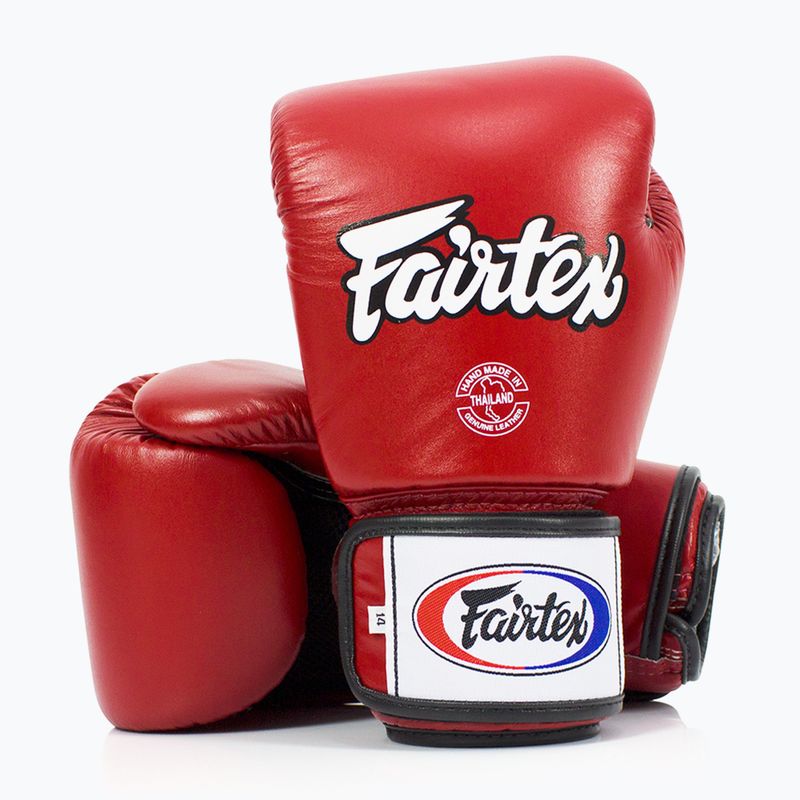 "Fairtex Universal" kvėpuojančios raudonos bokso pirštinės 4