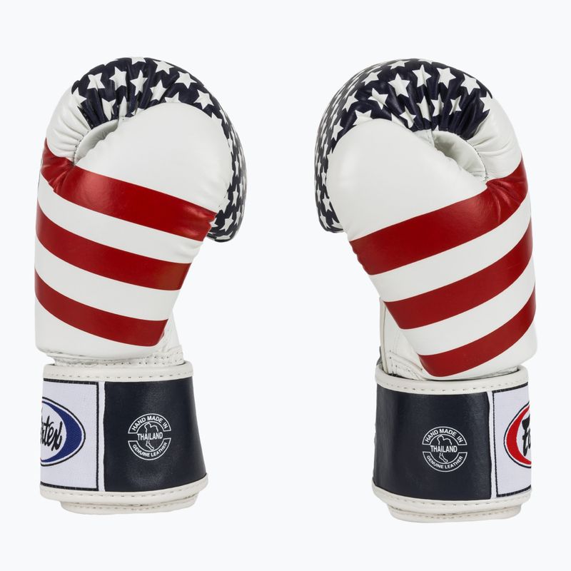 Bokso pirštinės Fairtex Universal "Tight-Fit" Design USA white 4