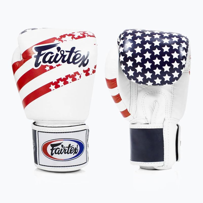 Bokso pirštinės Fairtex Universal "Tight-Fit" Design USA white