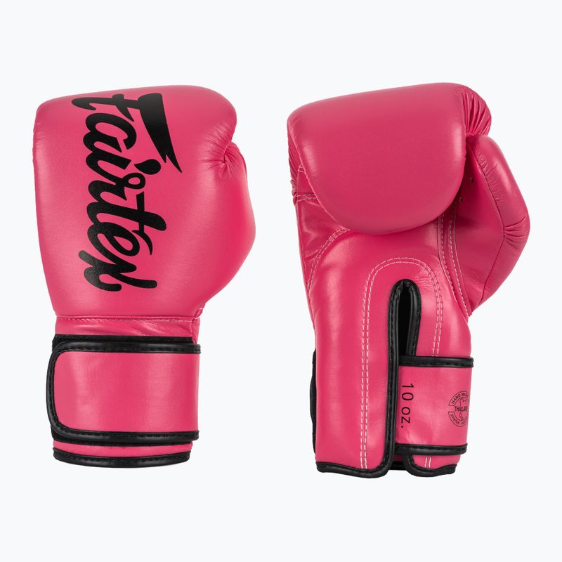Bokso pirštinės Fairtex Microfiber pink/black
