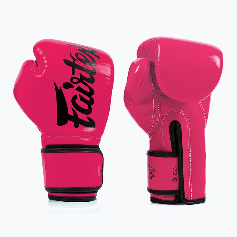 Bokso pirštinės Fairtex Microfiber pink/black